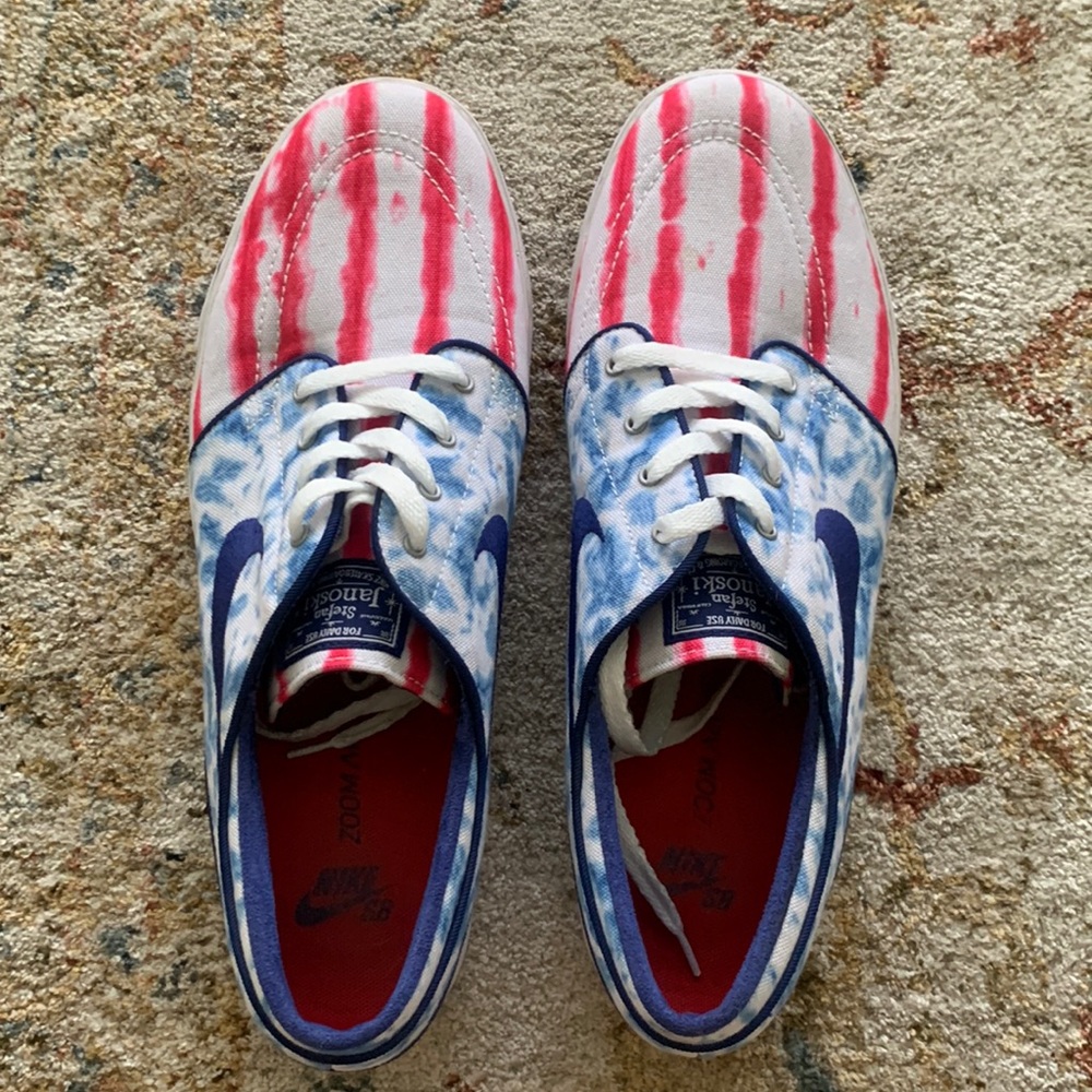 Nike SB Stefan Janoski Red White And Blue Skate Shoes Size 11